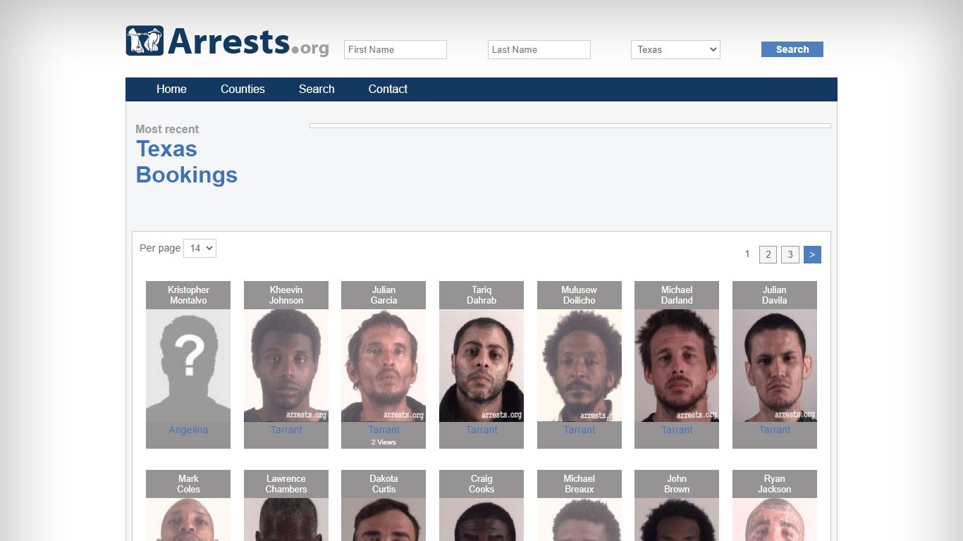 Texas Arrests and Inmate Search